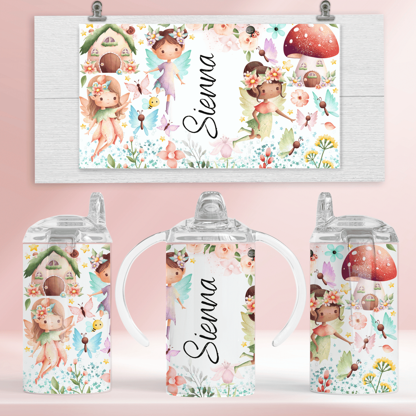 Fairy personalised- 12oz standard/sippy tumbler