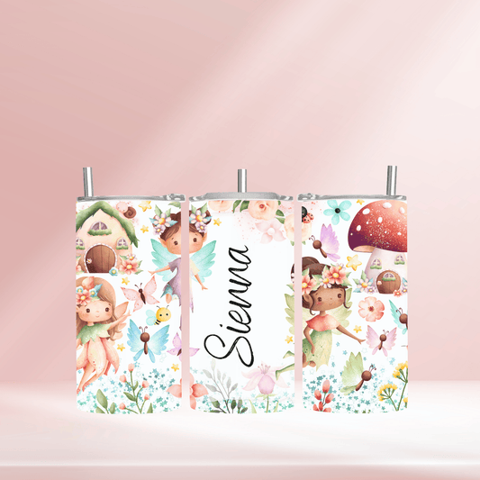 Fairy personalised- 12oz standard/sippy tumbler