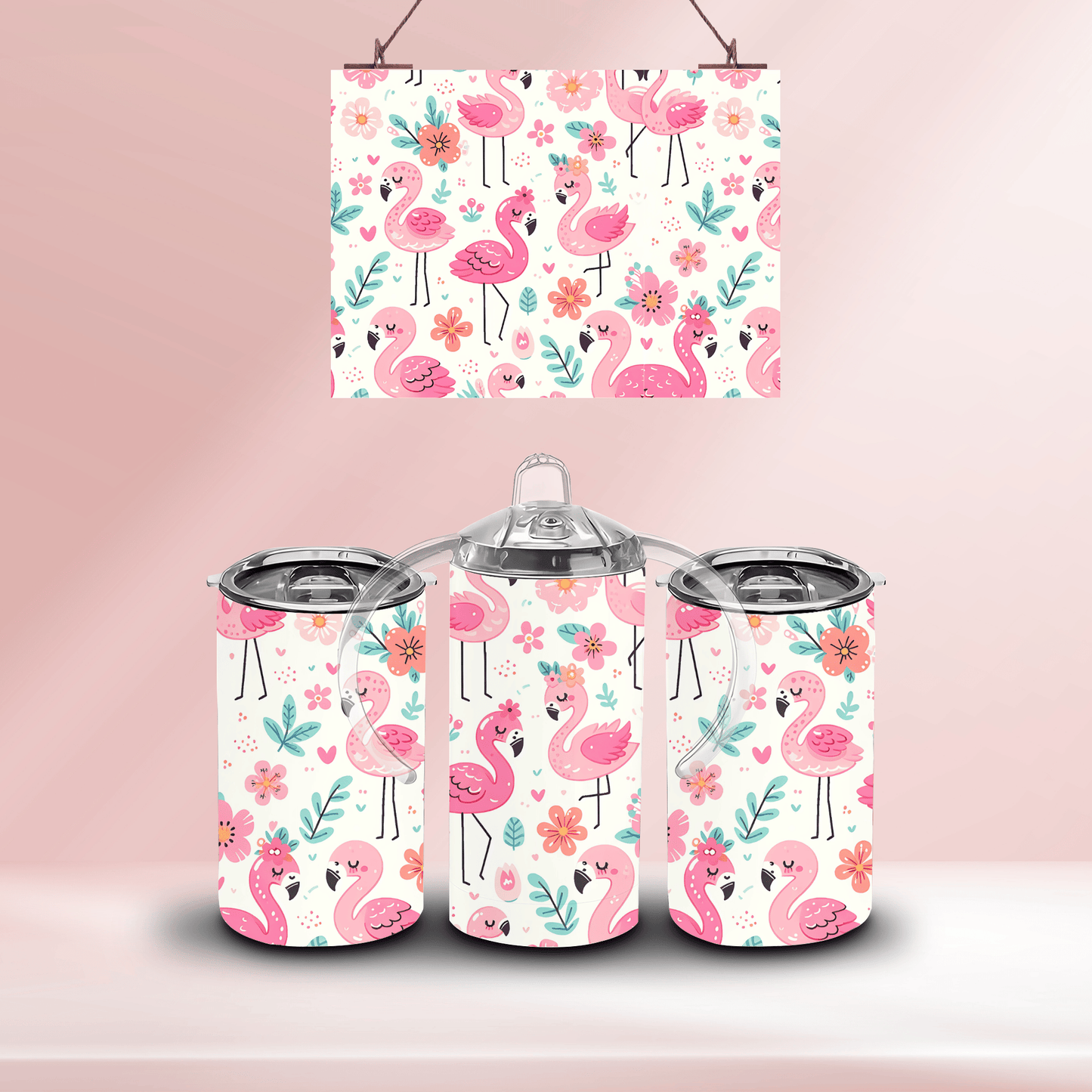Flamingos - 12oz standard/sippy tumbler