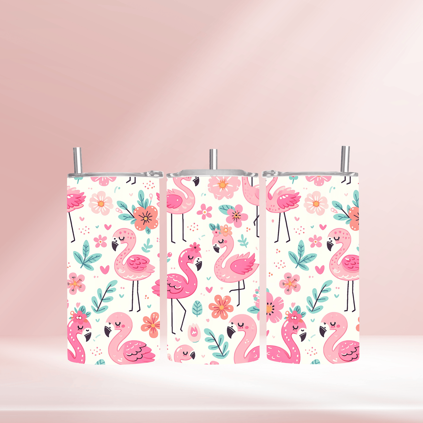 Flamingos - 12oz standard/sippy tumbler