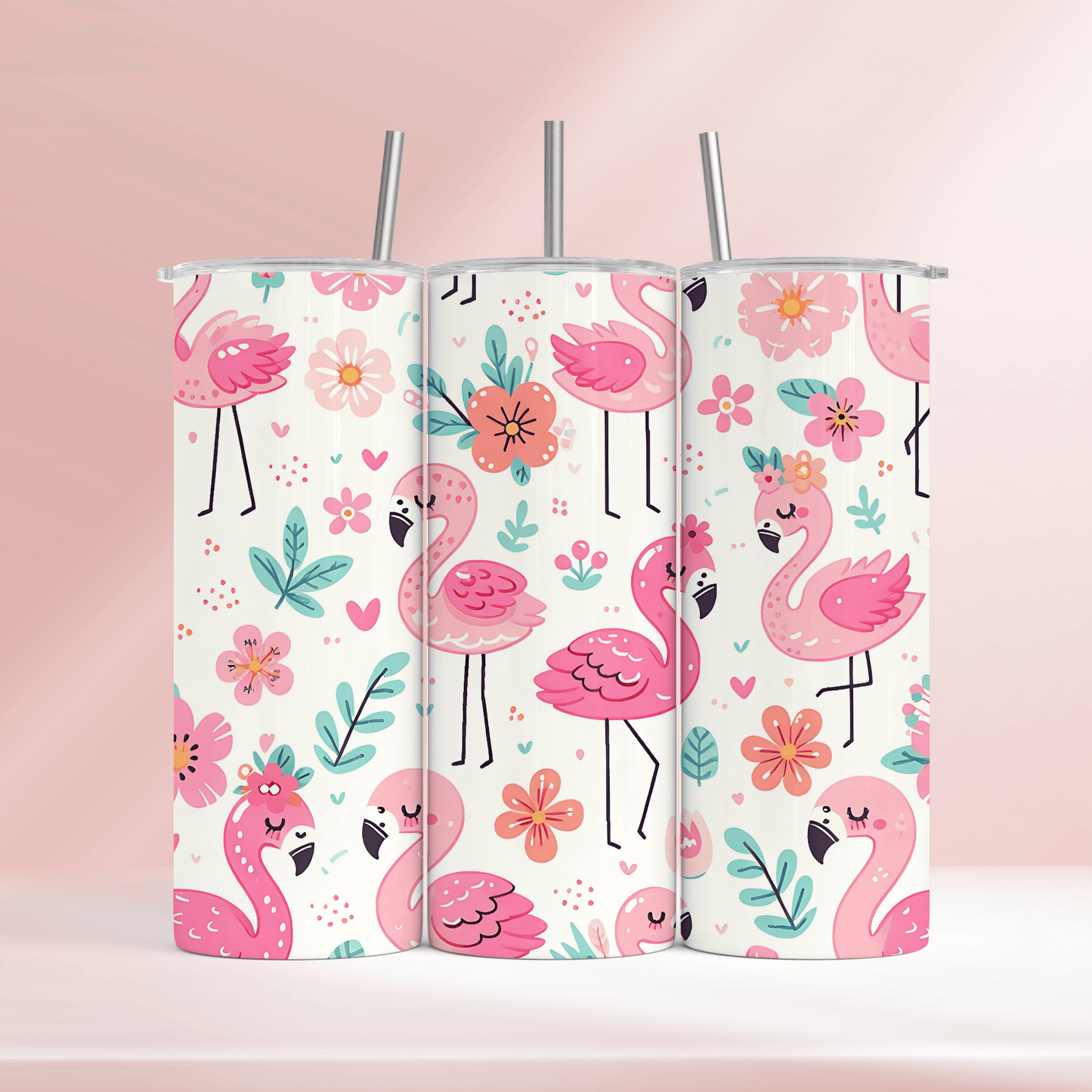 Flamingos - 20oz tumbler