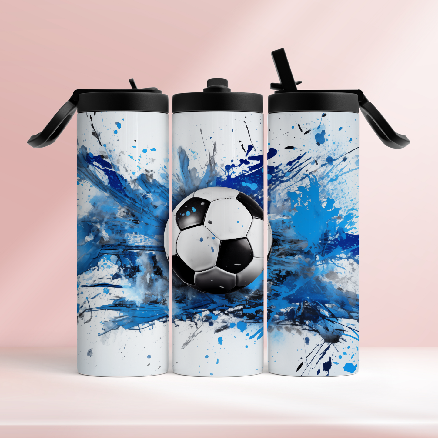 Blue splash football - 20oz tumbler