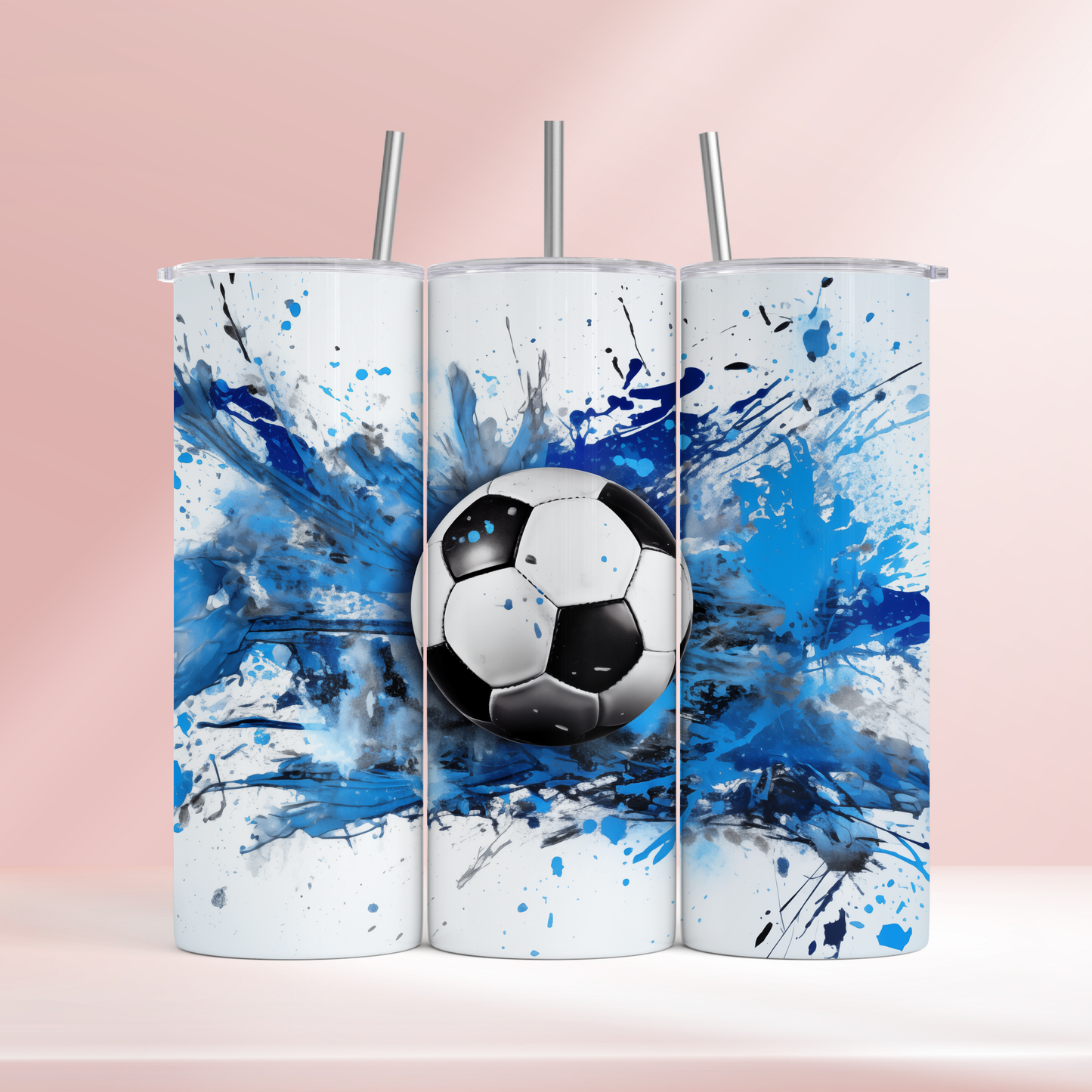 Blue splash football - 20oz tumbler