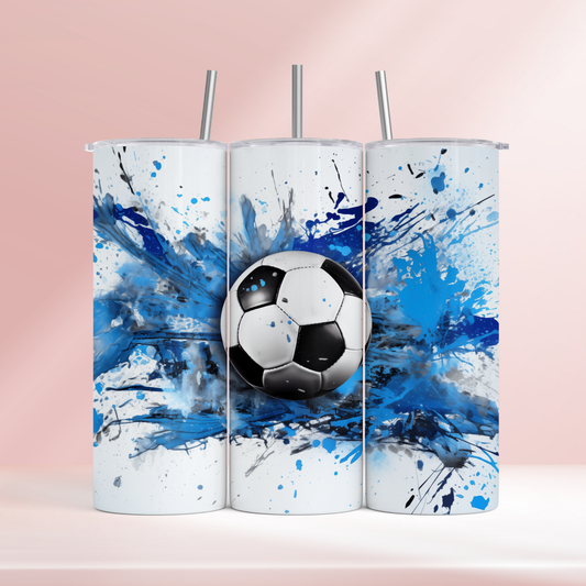 Blue splash football - 20oz tumbler