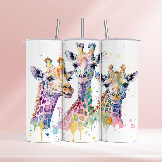 Giraffe Water colour-  20oz tumbler
