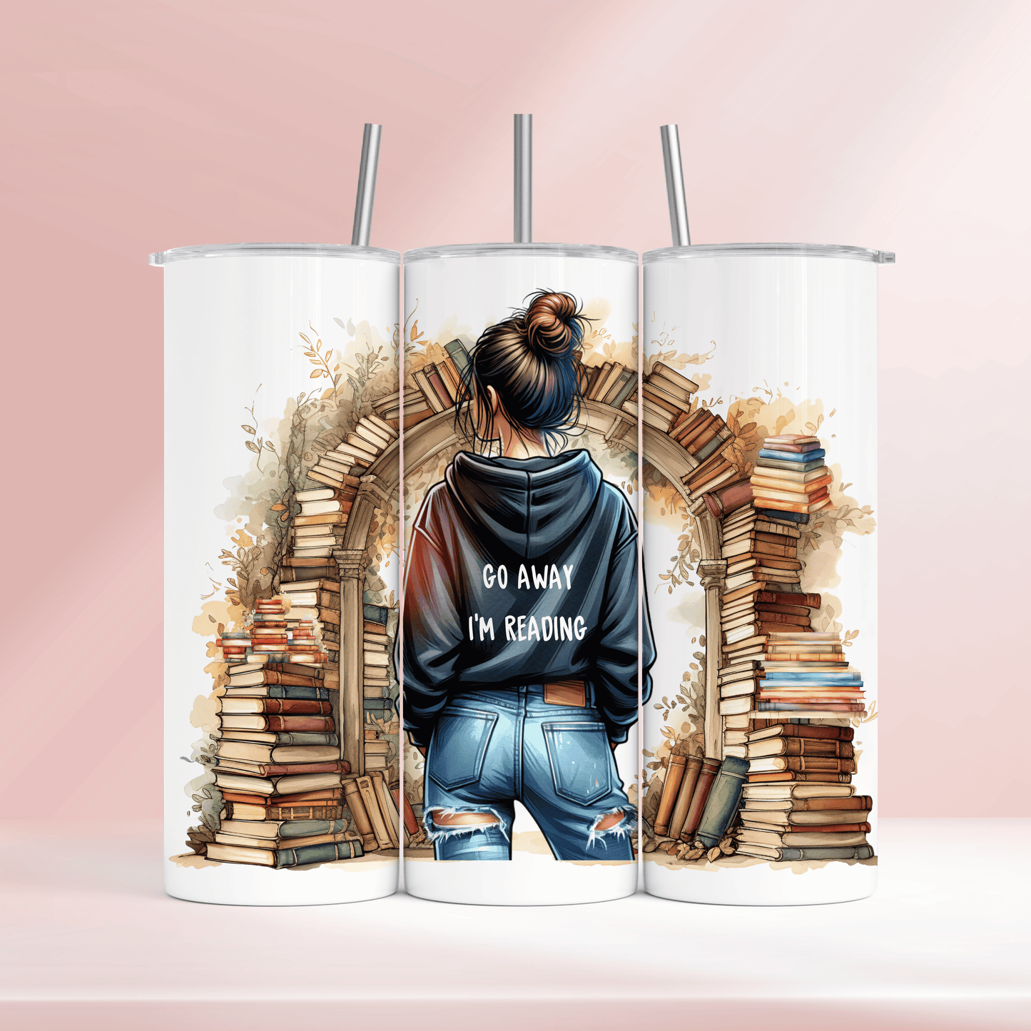 Go away I’m reading - 20oz tumbler