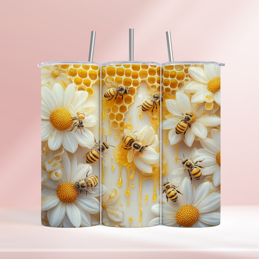 Honeycomb bees - 20oz tumbler