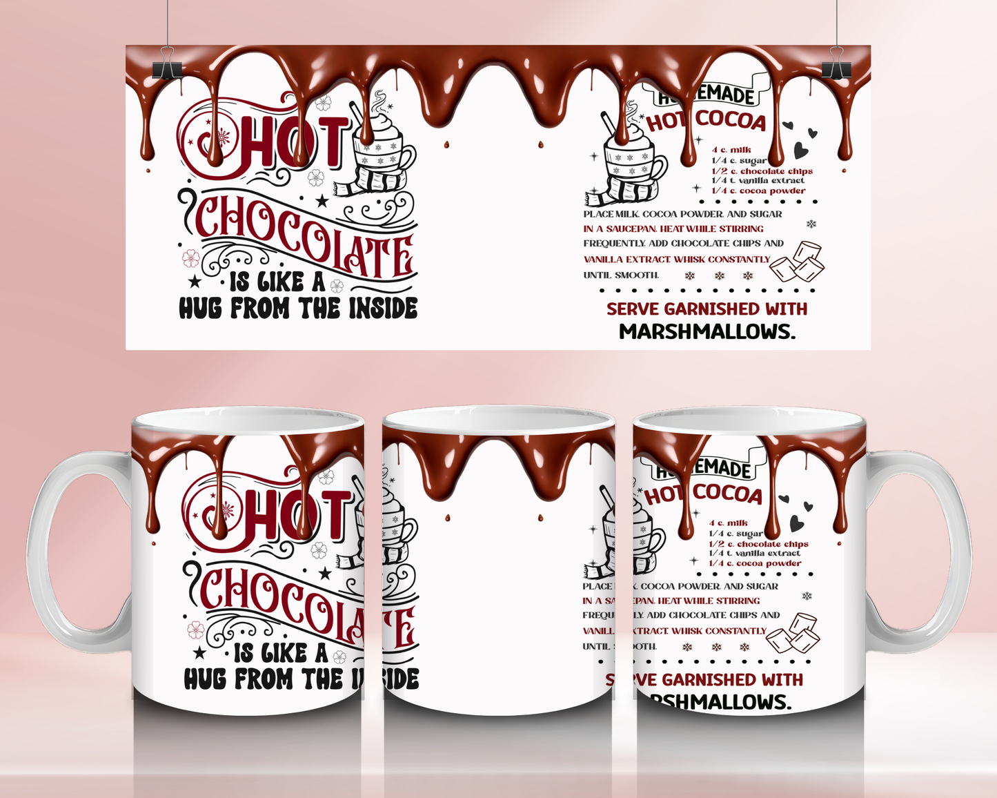 Hot chocolate is like a hug from the inside - 11oz Ceramic mug