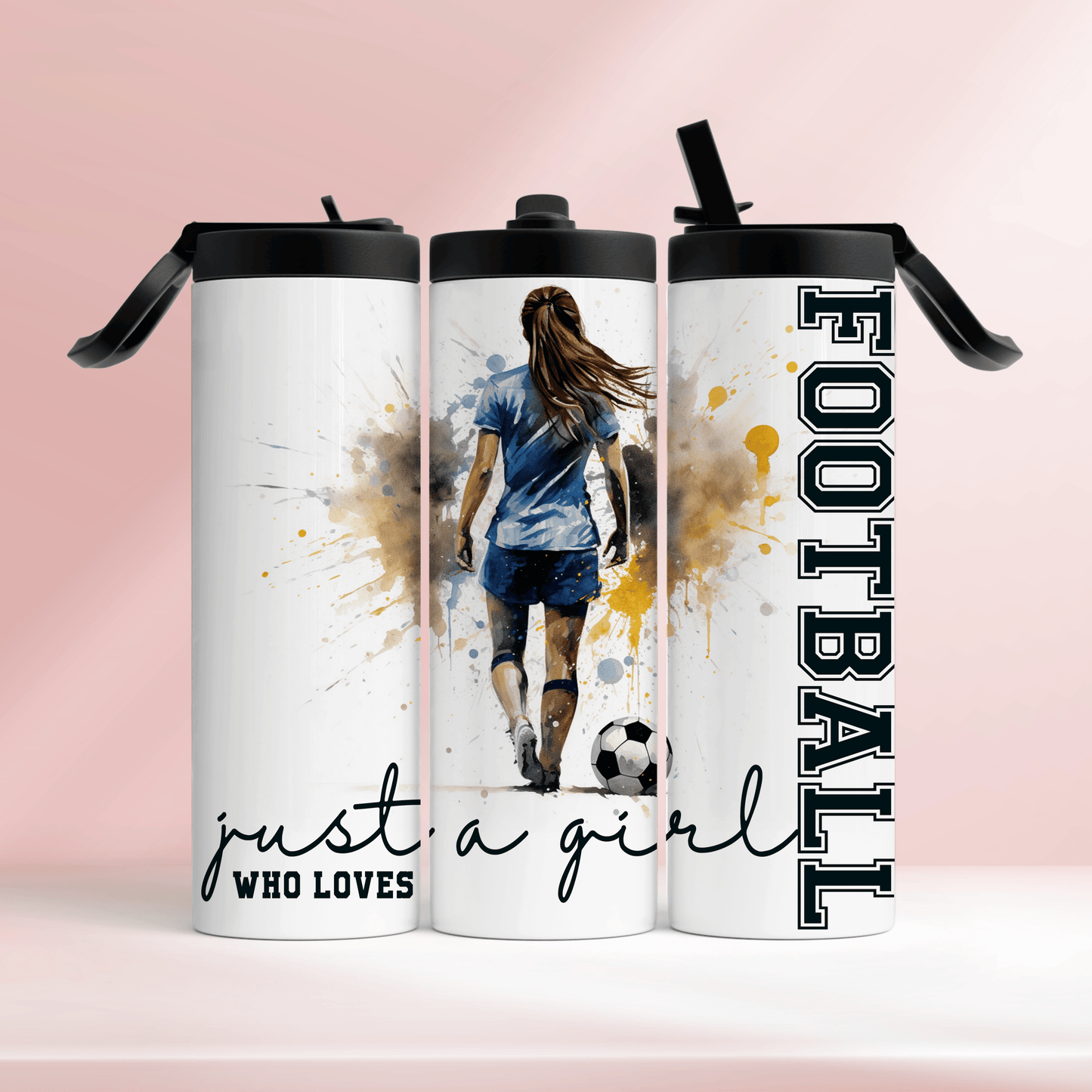 Just a girl who loves football - 20oz tumbler