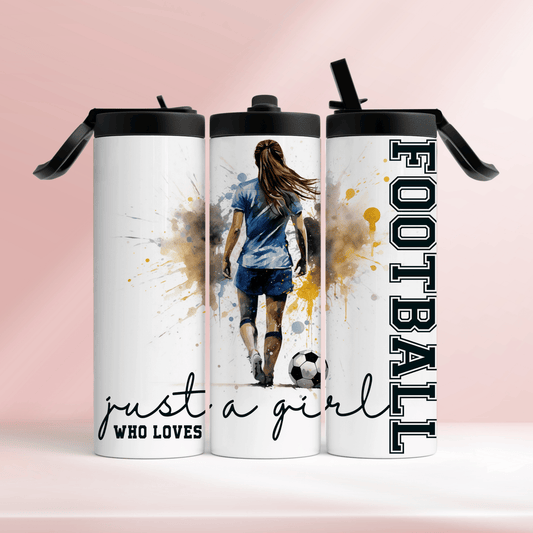 Just a girl who loves football - 20oz tumbler