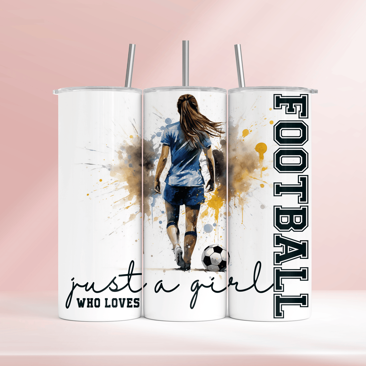 Just a girl who loves football - 20oz tumbler