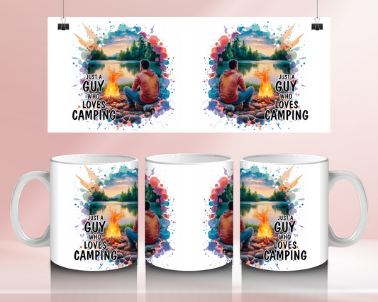 Just a guy who loves camping - 11oz Ceramic mug