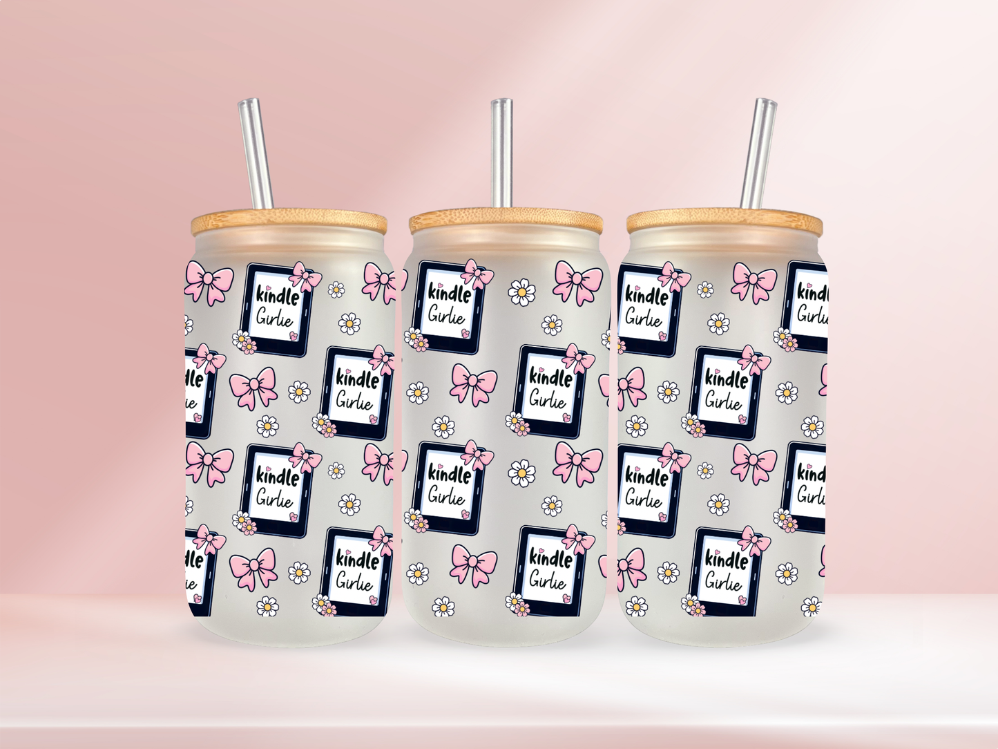 Kindle girlie - 16oz libbey can glass