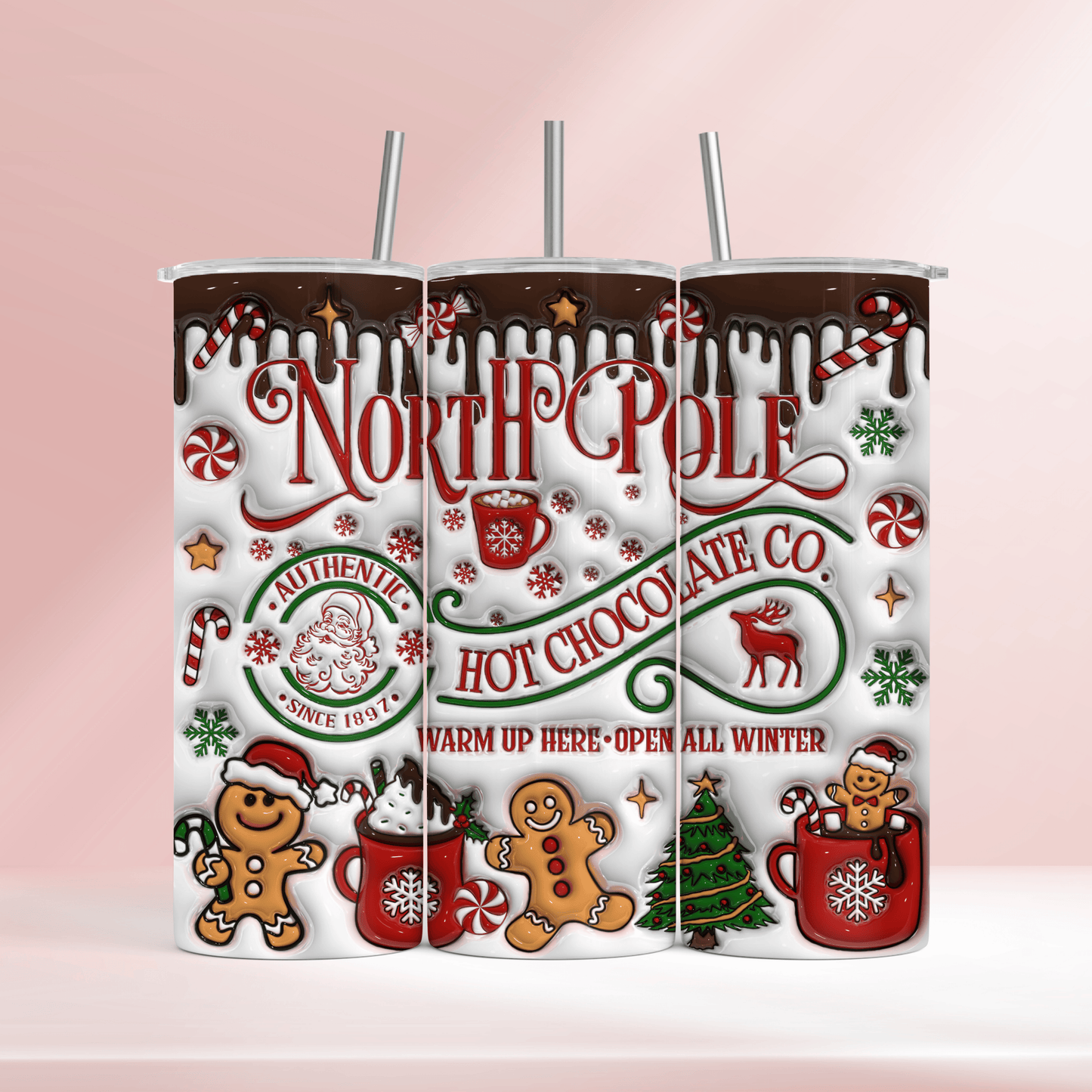 North Pole hot chocolate co - 20oz tumbler
