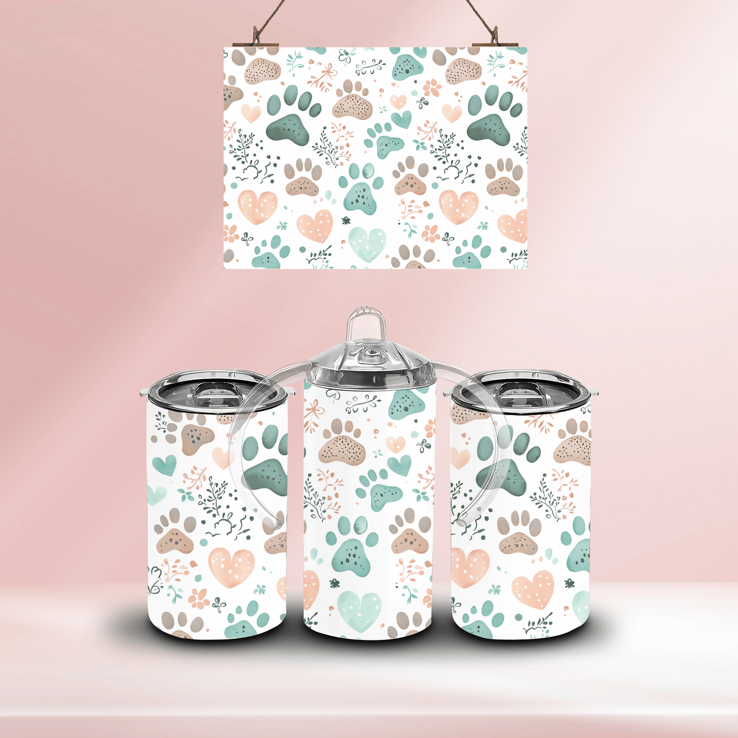 Paw prints - 12oz standard/sippy tumbler