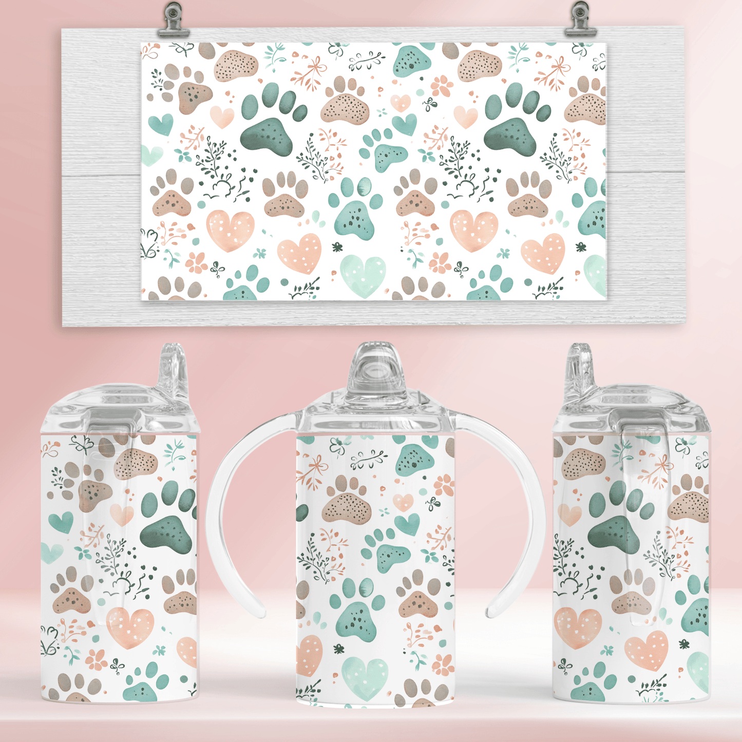 Paw prints - 12oz standard/sippy tumbler