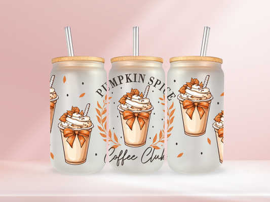 Pumpkin spice coffee club - 16oz libbey glass