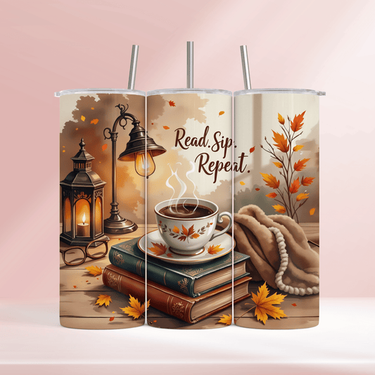 Read. Sip. Repeat - 20oz tumbler