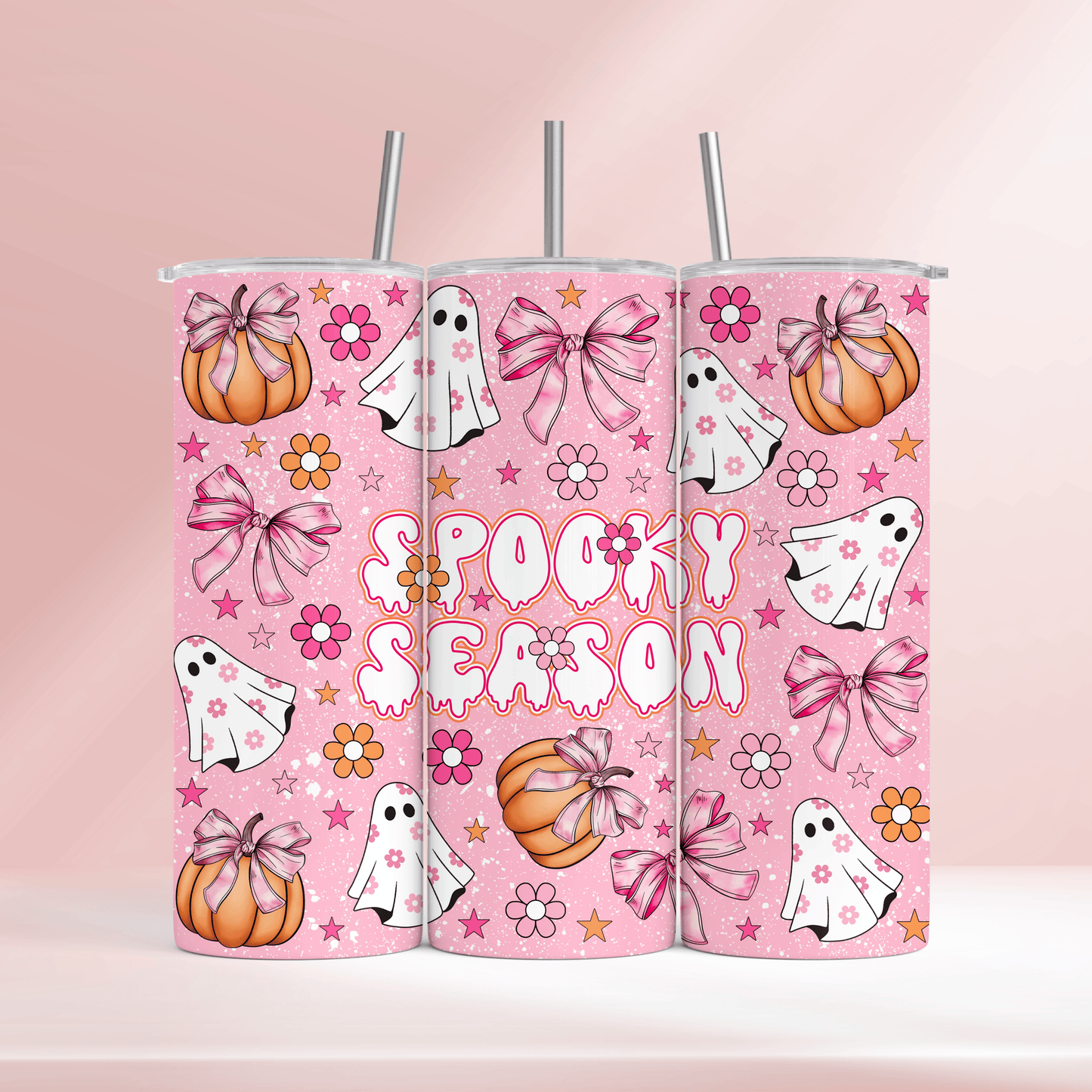 Pink spooky season- 20oz tumbler