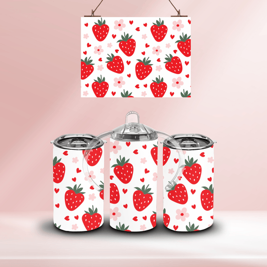 Strawberries- 12oz standard/sippy tumbler